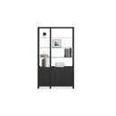BDI Linea 5802 Bookcase with Double Shelf - Charcoal Stained Ash IMAGE 2