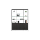 BDI Linea 5802 Bookcase with Double Shelf - Charcoal Stained Ash IMAGE 3