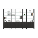 BDI Linea 5802 Bookcase with Double Shelf - Charcoal Stained Ash IMAGE 6