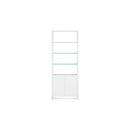 BDI Linea 5802 Bookcase with Double Shelf - Satin White IMAGE 1