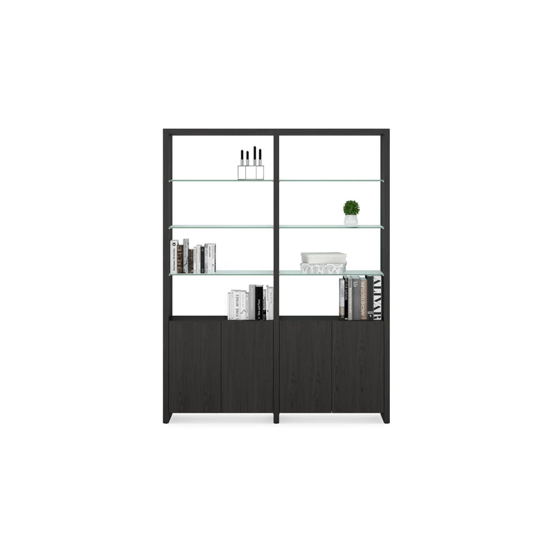 BDI Linea 5802A Double Shelf Extension - Charcoal Stained Ash IMAGE 2