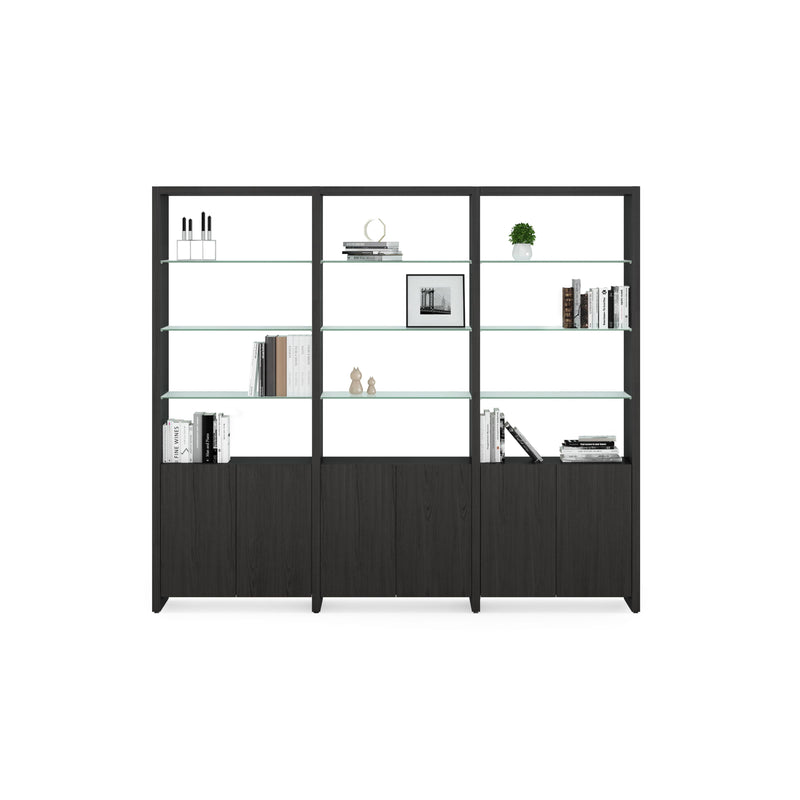 BDI Linea 5802A Double Shelf Extension - Charcoal Stained Ash IMAGE 3