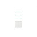 BDI Linea 5802A Double Shelf Extension - Satin White finish IMAGE 1