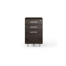 BDI Sequel 20 6107 Low Mobile Storage Cabinet - Charcoal Stained Ash IMAGE 1