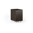 BDI Sequel 20 6107 Low Mobile Storage Cabinet - Charcoal Stained Ash IMAGE 2