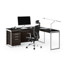 BDI Sequel 20 6107 Low Mobile Storage Cabinet - Charcoal Stained Ash IMAGE 4