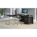 BDI Sequel 20 6107 Low Mobile Storage Cabinet - Charcoal Stained Ash IMAGE 5