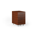 BDI Sequel 20 6107 Low Mobile Storage Cabinet - Chocolate Stained Walnut IMAGE 1