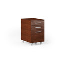 BDI Sequel 20 6107 Low Mobile Storage Cabinet - Chocolate Stained Walnut IMAGE 2