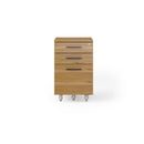 BDI Sequel 20 6107 Low Mobile Storage Cabinet - Natural Walnut IMAGE 1