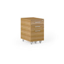 BDI Sequel 20 6107 Low Mobile Storage Cabinet - Natural Walnut IMAGE 2