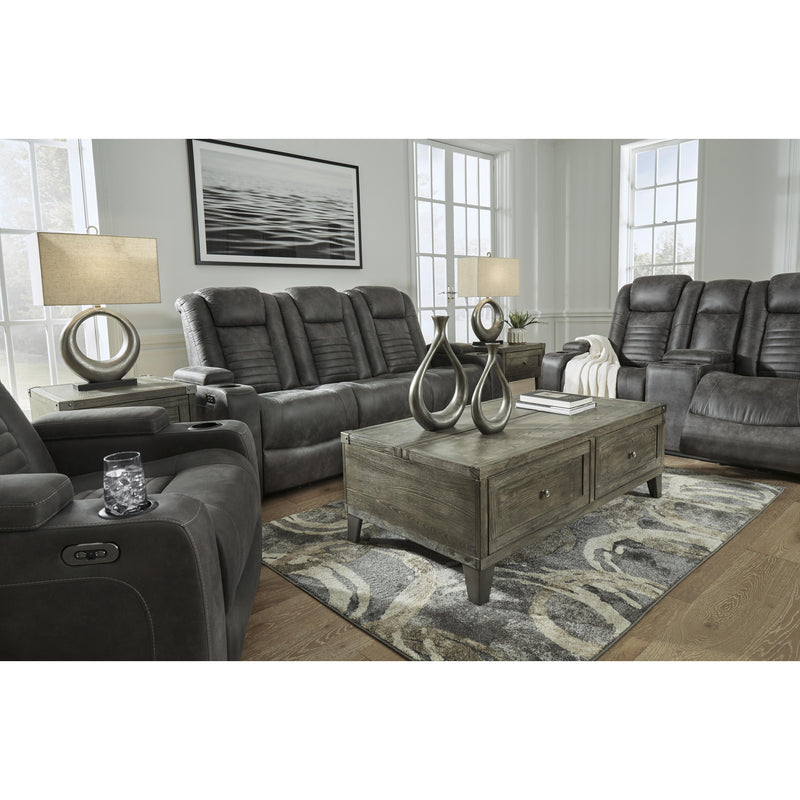 Signature Design by Ashley Soundcheck Power Reclining Leather Look Sofa 3060615 IMAGE 13