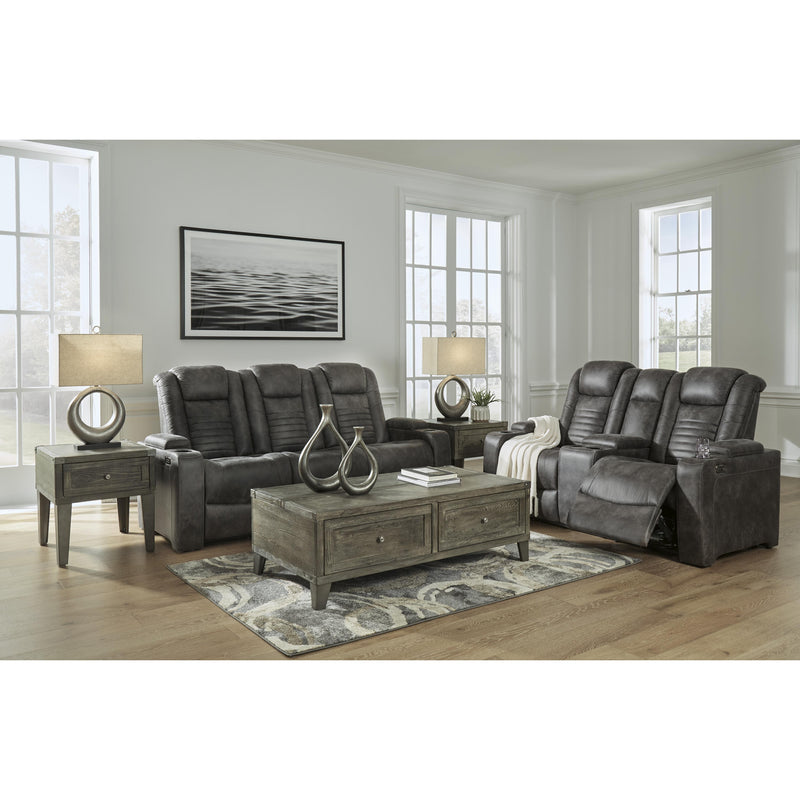 Signature Design by Ashley Soundcheck Power Reclining Leather Look Sofa 3060615 IMAGE 20
