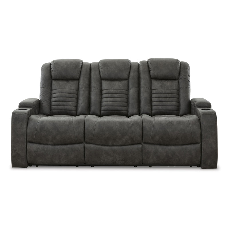Signature Design by Ashley Soundcheck Power Reclining Leather Look Sofa 3060615 IMAGE 3