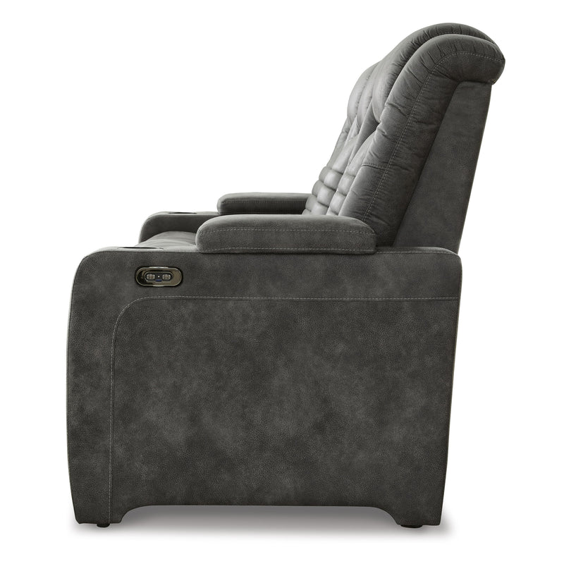 Signature Design by Ashley Soundcheck Power Reclining Leather Look Sofa 3060615 IMAGE 4