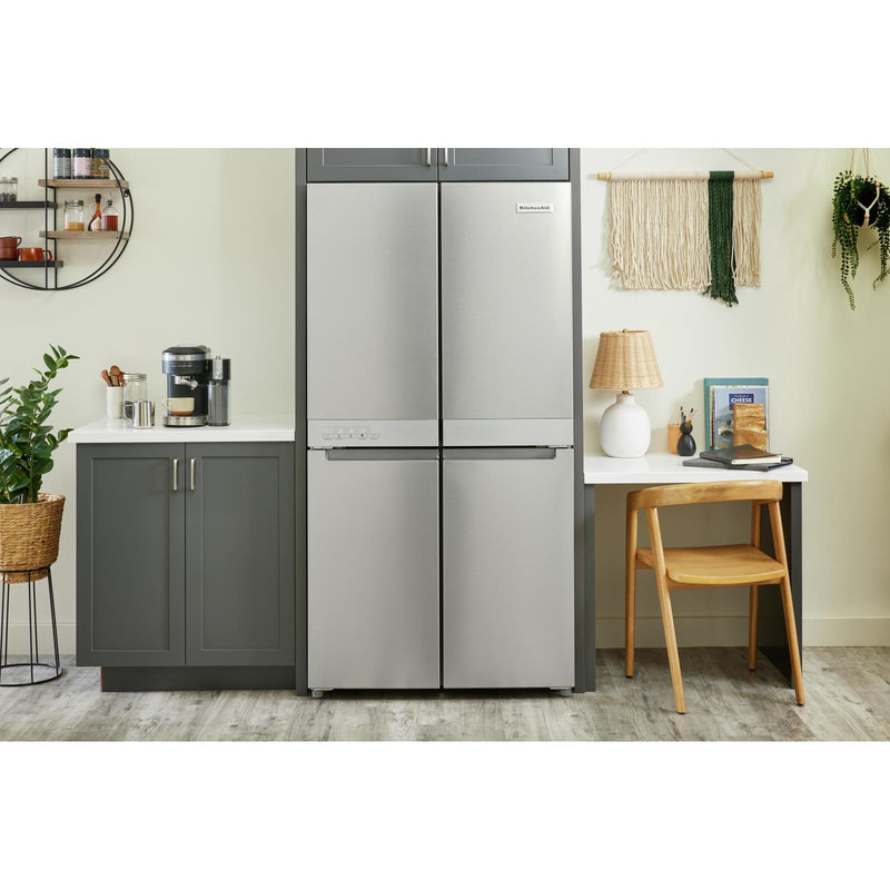 KitchenAid 36-inch, 19.4 cu.ft. Counter-Depth 4-Door Refrigerator with PrintShield™ Finish KRQC506MPS IMAGE 19