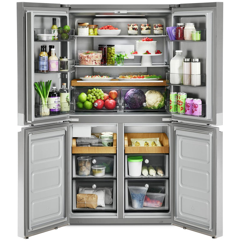 KitchenAid 36-inch, 19.4 cu.ft. Counter-Depth 4-Door Refrigerator with PrintShield™ Finish KRQC506MPS IMAGE 3
