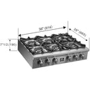 Forno 36-inch Gas Rangetop with 6 Burners FCTGS5751-36 IMAGE 10