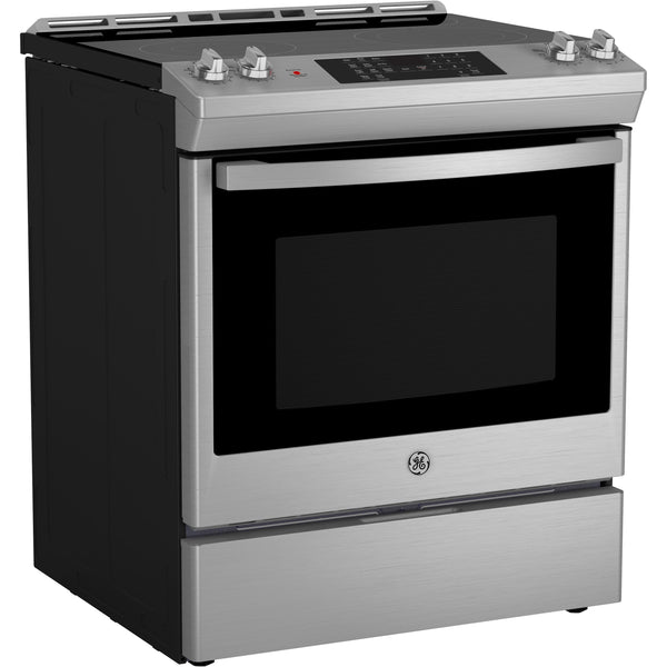 GE 30-inch Slide-In Electric Range with Convection Technology JCS830SVSS IMAGE 1