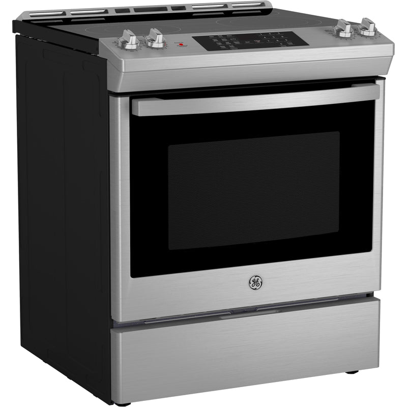 GE 30-inch Slide-In Electric Range with Convection Technology JCS830SVSS IMAGE 1