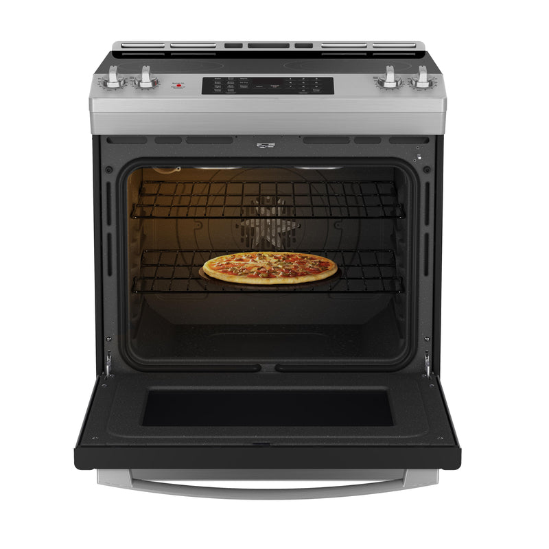 GE 30-inch Slide-In Electric Range with Convection Technology JCS830SVSS IMAGE 3