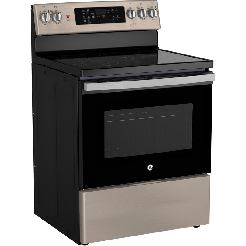 GE 30-inch Freestanding Electric Range with True European Convection Technology JCB840ETES IMAGE 5