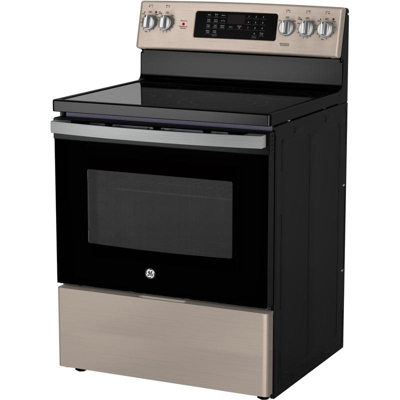 GE 30-inch Freestanding Electric Range with True European Convection Technology JCB840ETES IMAGE 6