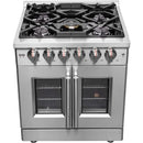 Forno 30-inch Freestanding Dual Fuel Range with 5 Burners FFSGS6439-30 IMAGE 1