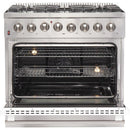 Forno Galiano Alta Qualita 36-inch Freestanding Dual Fuel Range with Convection Technology FFSGS6156-36WHT IMAGE 2