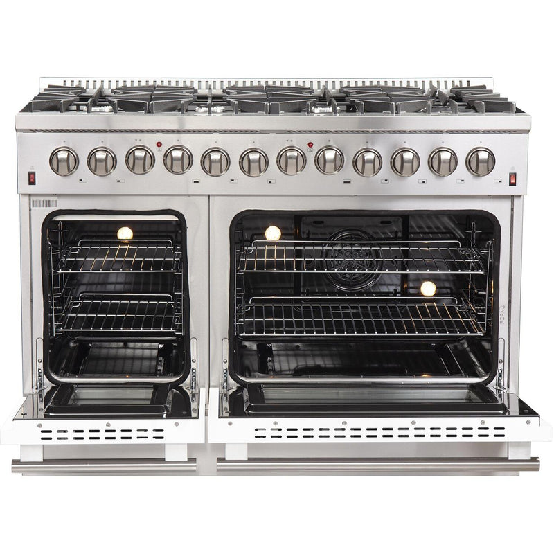 Forno Galiano Alta Qualita 48-inch Freestanding Dual Fuel Range with Convection Technology FFSGS6156-48WHT IMAGE 2
