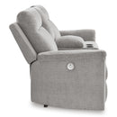 Signature Design by Ashley Barnsana 3320196C Double Reclining Power Loveseat with Console IMAGE 4