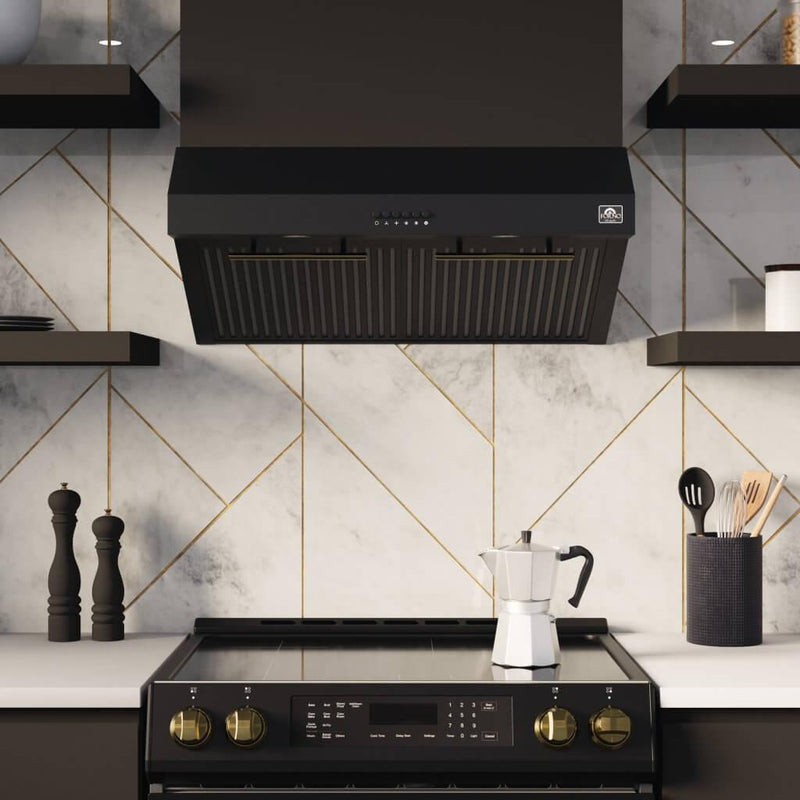 Forno Bari 30-inch Espresso Under Cabinet Range Hood FRHUC5255-30BLK IMAGE 10