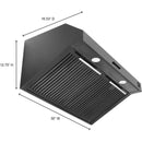 Forno Bari 30-inch Espresso Under Cabinet Range Hood FRHUC5255-30BLK IMAGE 9