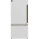 Forno 31-inch, 17.2 cu. ft. Counter-Depth Bottom Freezer Refrigerator with Interior Ice Maker FFFFD1786-31WHT IMAGE 1
