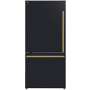 Forno 31-inch, 17.2 cu. ft. Counter-Depth Bottom Freezer Refrigerator with Interior Ice Maker FFFFD1786-31BLK IMAGE 1