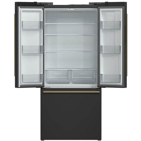 Forno 30-inch, 17.5 cu. ft. Counter-Depth French 3-Door Refrigerator with Interior Ice Maker FFFFD1974-31BLK IMAGE 2