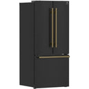 Forno 30-inch, 17.5 cu. ft. Counter-Depth French 3-Door Refrigerator with Interior Ice Maker FFFFD1974-31BLK IMAGE 5