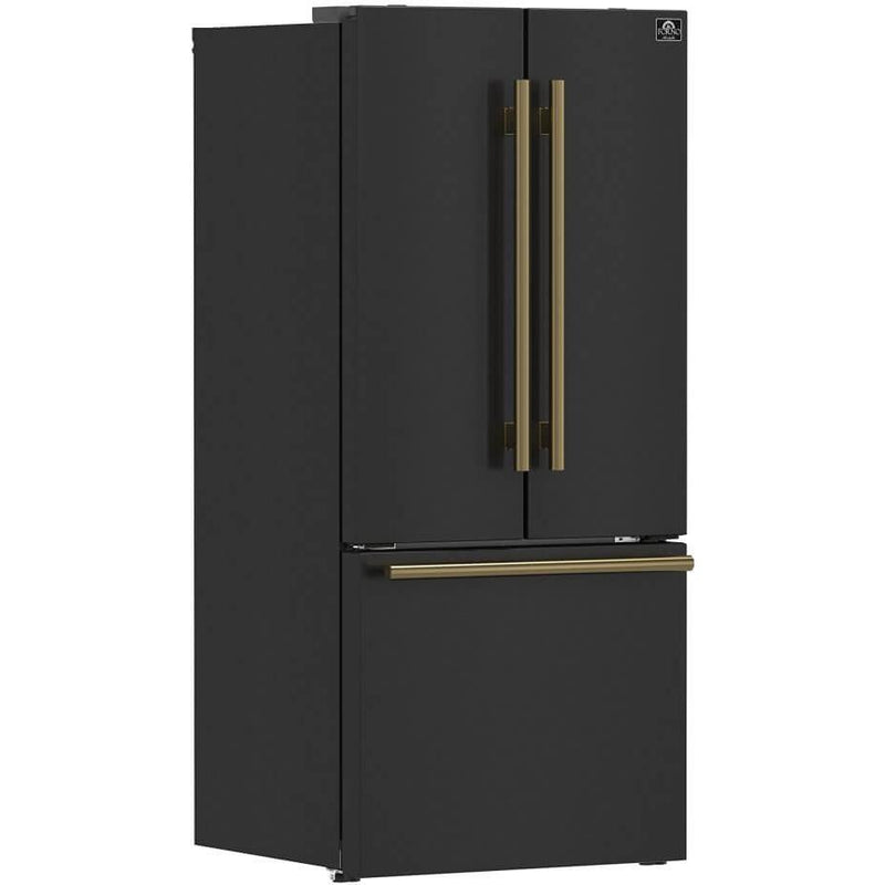 Forno 30-inch, 17.5 cu. ft. Counter-Depth French 3-Door Refrigerator with Interior Ice Maker FFFFD1974-31BLK IMAGE 5