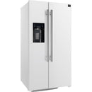 Forno 36-inch, 20 cu. ft. Freestanding Side-by-Side Refrigerator FFRBI1844-36WHT IMAGE 3
