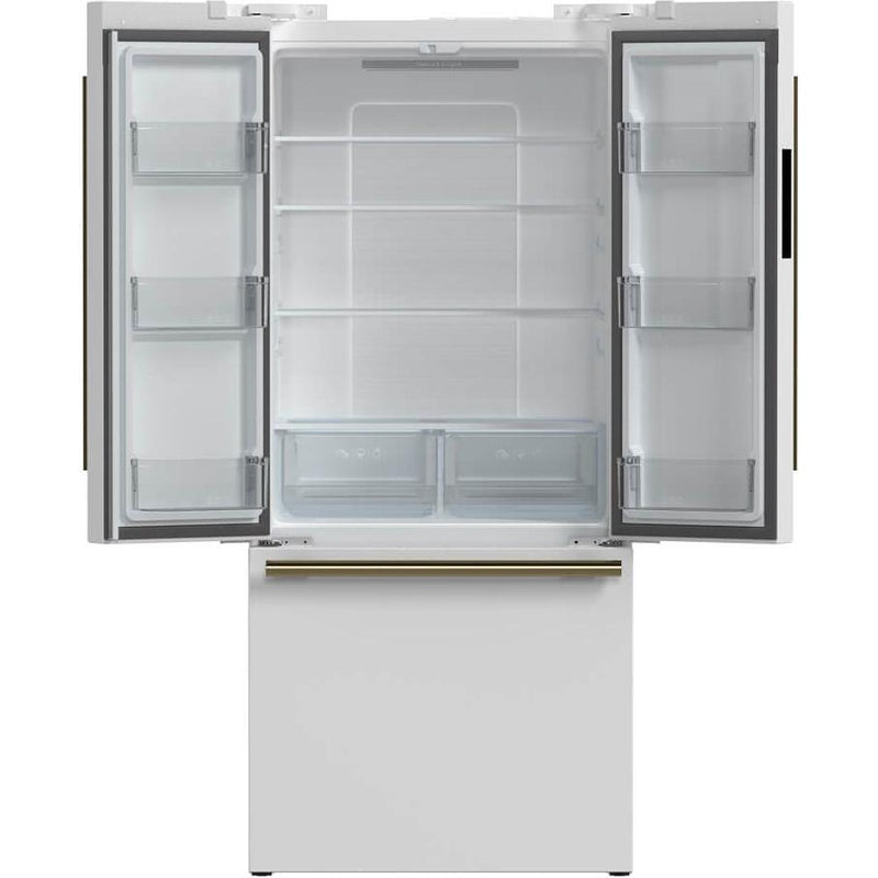 Forno 30-inch, 17.5 cu. ft. Counter-Depth French 3-Door Refrigerator with Interior Ice Maker FFFFD1974-31WHT IMAGE 2