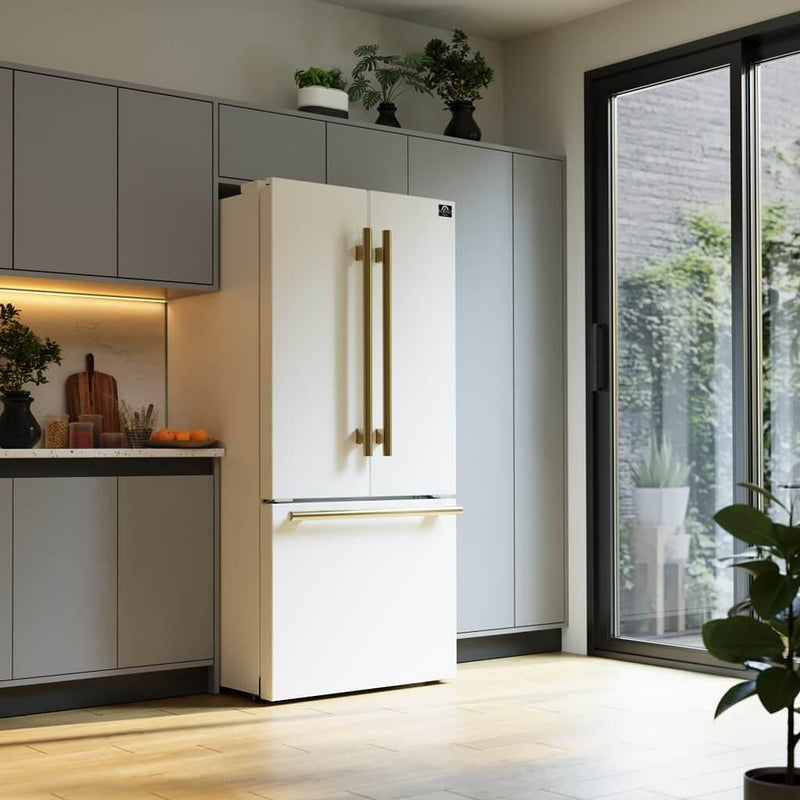 Forno 30-inch, 17.5 cu. ft. Counter-Depth French 3-Door Refrigerator with Interior Ice Maker FFFFD1974-31WHT IMAGE 6