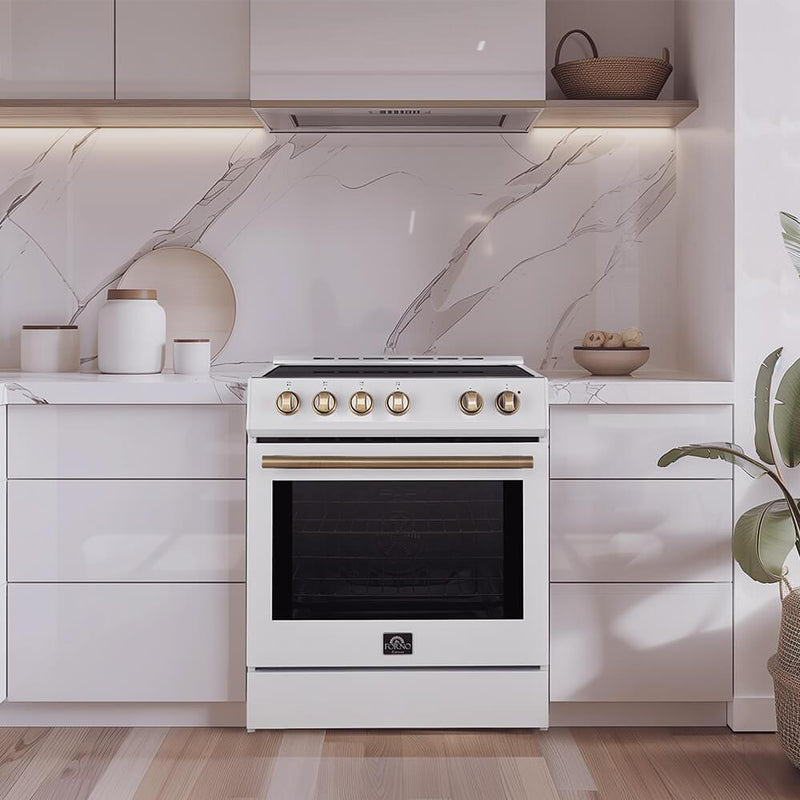 Forno 30-inch Slide-In Induction Range with Convection Technology FFSIN0982-30WHT IMAGE 5