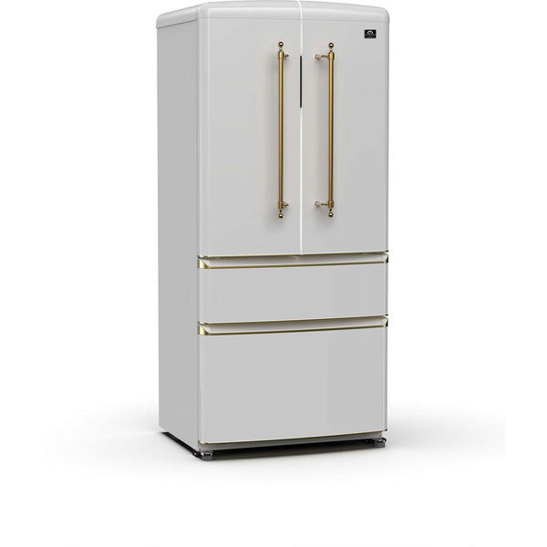 Forno 33-inch, 18 cu. ft. Counter-Depth French Four Door Refrigerator with Interior Ice Maker FFFFD1791-33WHT IMAGE 1