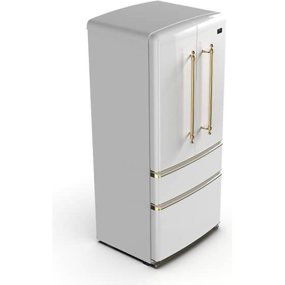 Forno 33-inch, 18 cu. ft. Counter-Depth French Four Door Refrigerator with Interior Ice Maker FFFFD1791-33WHT IMAGE 3