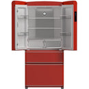 Forno 33-inch, 18 cu. ft. Counter-Depth French Four Door Refrigerator with Interior Ice Maker FFFFD1791-33RED IMAGE 2