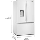 Whirlpool 36-inch, 30 cu. ft. Freestanding French 3-Door Refrigerator with External Water and Ice Dispensing System WRFF3536SW IMAGE 7