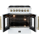 Forno 30-inch Freestanding Dual Fuel Range with French Door FFSGS6356-30WHT IMAGE 2