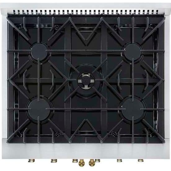 Forno 30-inch Freestanding Gas Range with French Door FFSGS6444-30WHT IMAGE 3