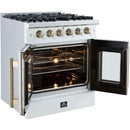 Forno 30-inch Freestanding Gas Range with French Door FFSGS6444-30WHT IMAGE 7