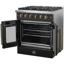 Forno 30-inch Freestanding Gas Range with French Door FFSGS6444-30BLK IMAGE 10